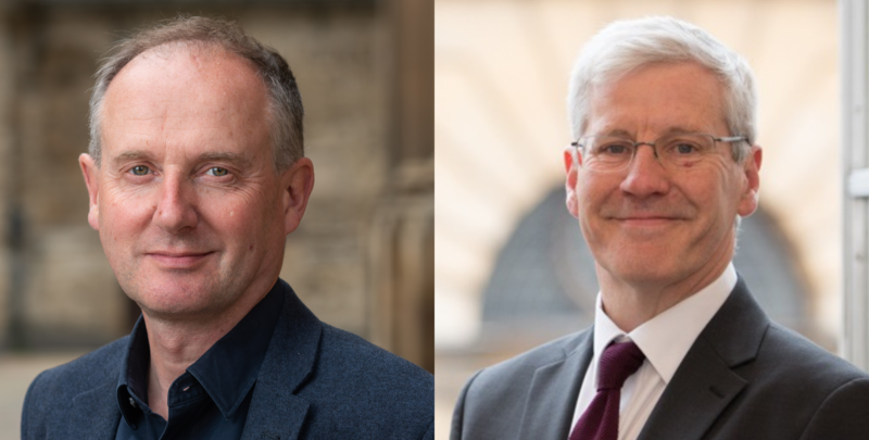 Professors Patrick Grant (Pro-Vice-Chancellor, Research) and Martin Williams (Pro-Vice-Chancellor, Education)