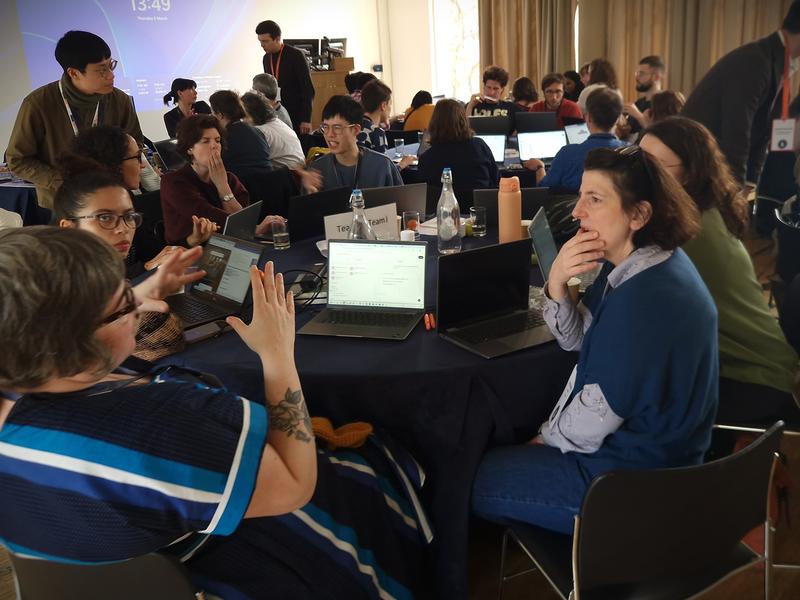 teams working at build a bot event