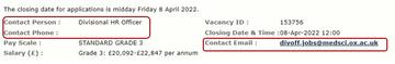 job contact details